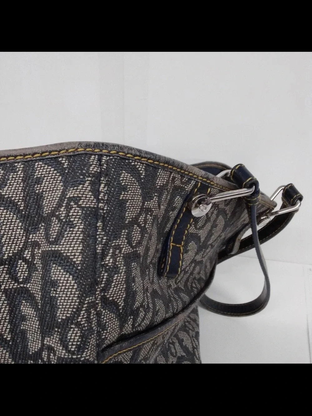 Dior Brown Monogram Canvas Tote with Long Straps